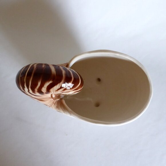 VINTAGE FITZ & FLOYD BRAND LARGE NAUTILUS SHELL CENTERPIECE BOWL WINE CHILLER - Picture 8 of 11